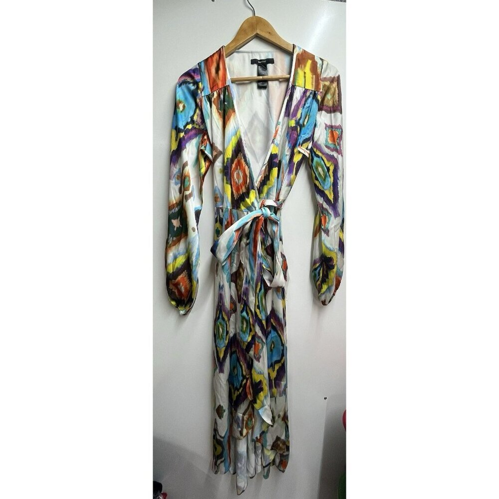Smythe NEW Hostess Maxi Dress Geographic Size Medium Women’s Designer - Picture 4 of 7